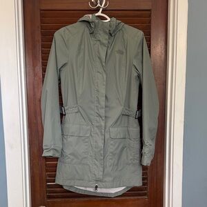 The North Face Women's Hooded Trench Coat in Sage Green